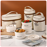  Hộp Cơm Giữ Nhiệt Nhiều Ngăn Có Túi Đựng 