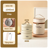  Hộp Cơm Giữ Nhiệt Nhiều Ngăn Có Túi Đựng 