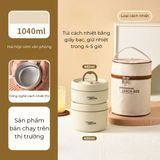  Hộp Cơm Giữ Nhiệt Nhiều Ngăn Có Túi Đựng 