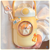  Bình Giữ Nhiệt 700ml Có Quai Đeo Kiểu Dáng Dễ Thương 