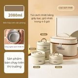  Hộp Cơm Giữ Nhiệt Nhiều Ngăn Có Túi Đựng 