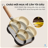  Chảo Gang 4 Ngăn Chống Dính Đa Năng 
