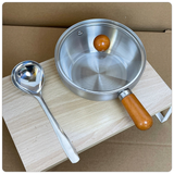  Nồi (Quánh) Nhỏ Inox 304 Cán Gỗ Tiện Lợi 