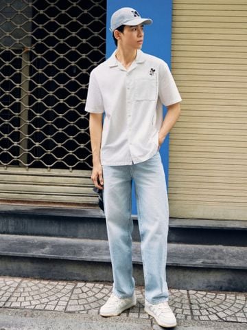 Áo Sơ Mi Nam Cuban Thêu Disney Threaded Journey Form Relaxed