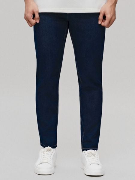 Quần Smart Jean Nam Siêu Co Dãn Deep Rinse Indigo Form Smart Fit