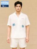Áo Sơ Mi Nam Tay Ngắn Linen Cuban Littoral Form Relaxed
