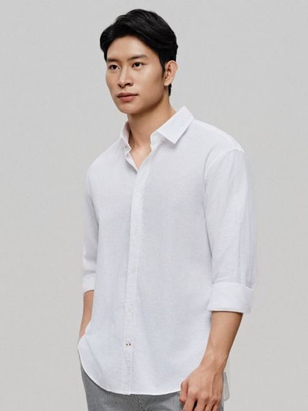 Áo Sơ Mi Linen Nam Tay Dài Coastal Breeze Form Regular