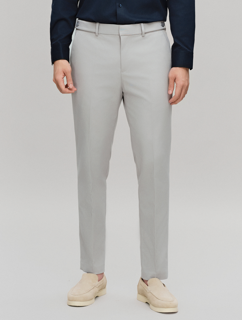 Quần Tây Nam Ống Ôm Button Sidetab Form Slim