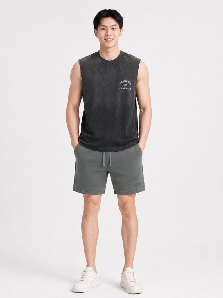 Áo Tanktop Nam Steel Fade Form Regular