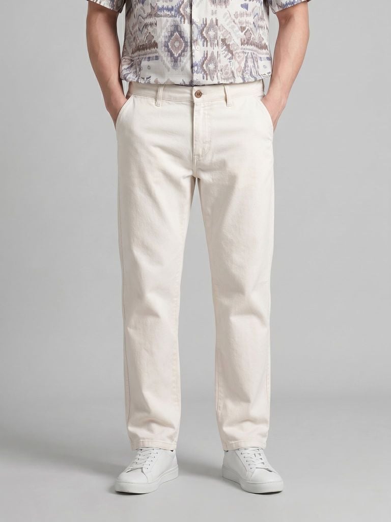 Quần Kaki Nam Ống Suông Trơn Fit Classic Form Straight