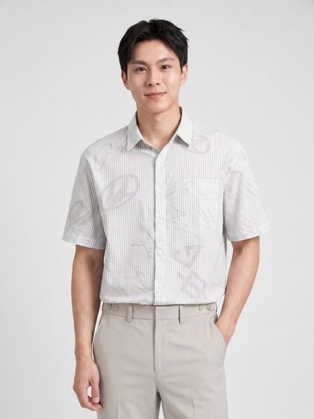 Áo Sơ Mi Nam Tay Ngắn Soft Mark Form Boxy