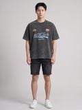 Quần Short Jean Nam Dark Grey Form Regular