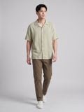 Áo Sơ Mi Nam Tay Ngắn Linen Cuban Sandrift Form Relaxed