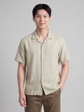 Áo Sơ Mi Nam Tay Ngắn Linen Cuban Sandrift Form Relaxed