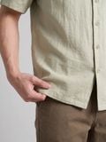 Áo Sơ Mi Nam Tay Ngắn Linen Cuban Sandrift Form Relaxed