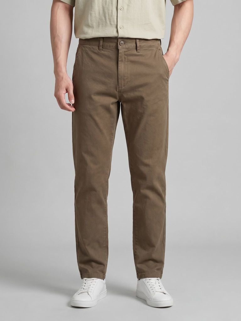 Quần Kaki Nam Simple Form Slim Straight