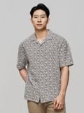 Áo Sơmi Cuban Linen ID Monogram Pattern Form Relaxed