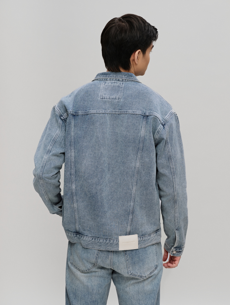 Áo Khoác Nam Trucker Denim ICDN Tag Form Regular