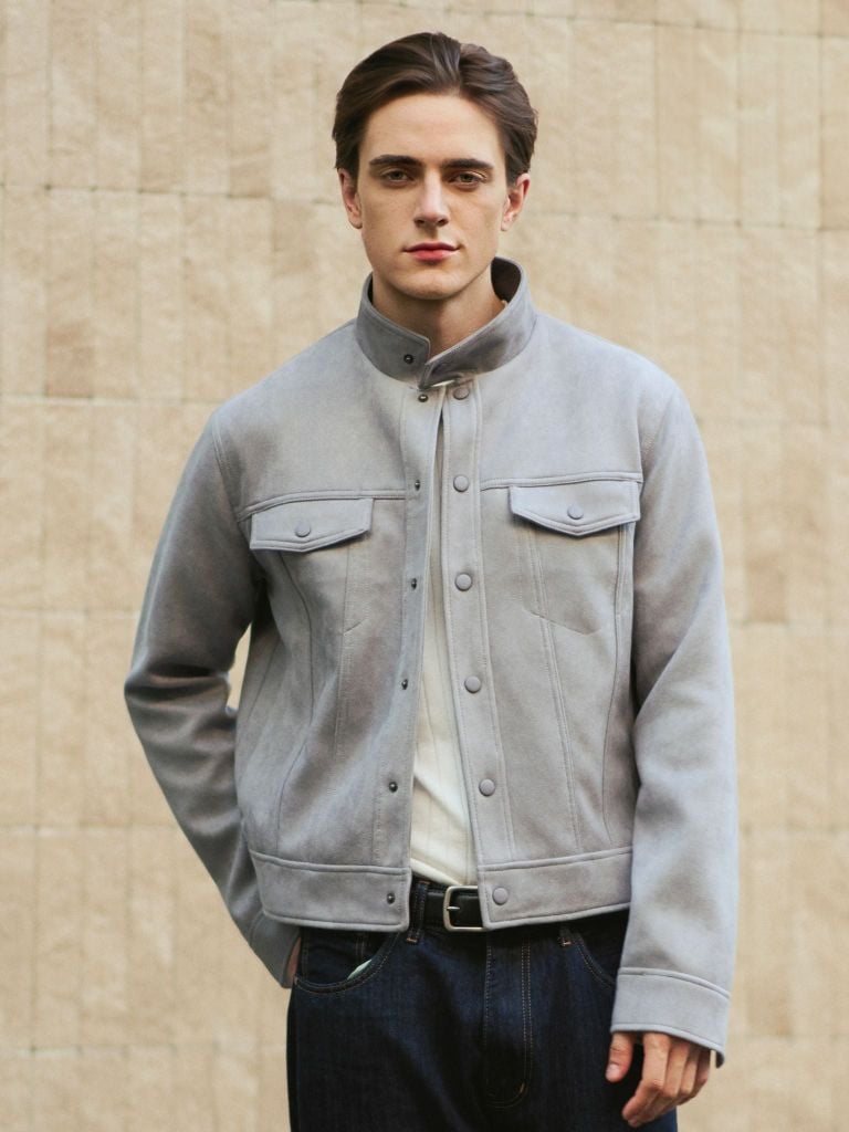 Áo Khoác Nam Da Lộn Stonewell Form Regular