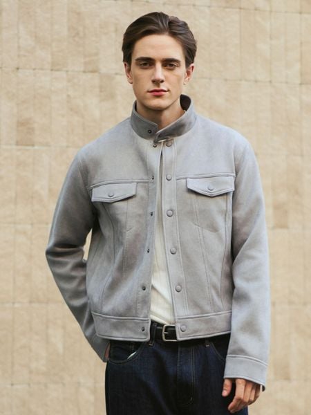 Áo Khoác Nam Da Lộn Stonewell Form Regular