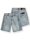 Quần Short Jean Nam Trim Edge Form Loose