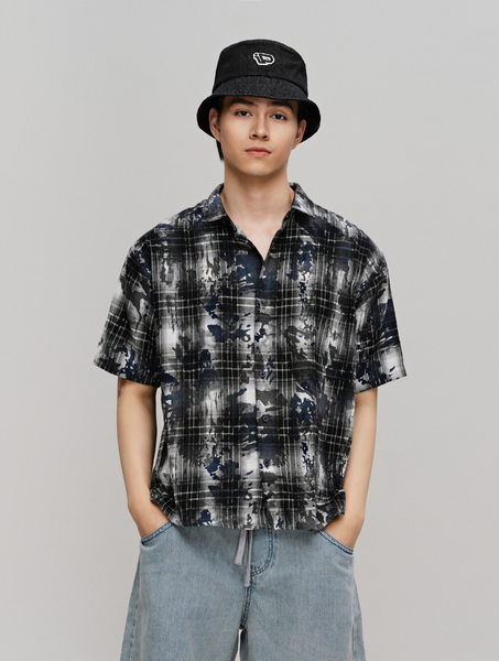 Mũ Bucket Nam Denim Wash Sticker ID
