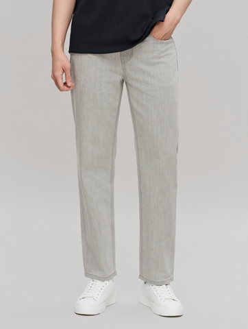 Quần Jean Nam Siêu Nhẹ Ống Suông Light Grey ICON105 Form Straight