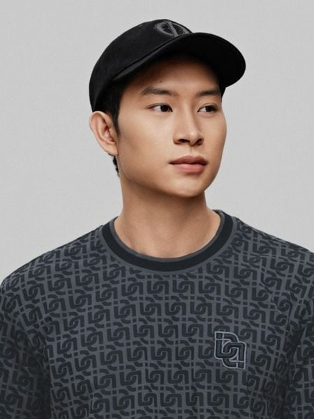 Mũ Lưỡi Trai Nam Kaki Đen Logo Thêu Form Baseball