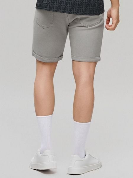 Quần Short Denim Nam Basic 5-pocket Ripped Wash Form Slim-fit