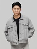 Áo Khoác Jeans Nam Siêu Nhẹ ICON105 Lightweight Form Loose Light Grey