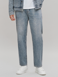 Quần Jean Nam Siêu Nhẹ Ống Suông Xanh Nhạt ICON105 Form Straight
