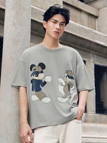 Áo Thun Nam Hoạ Tiết Disney Stay Cool Form Boxy