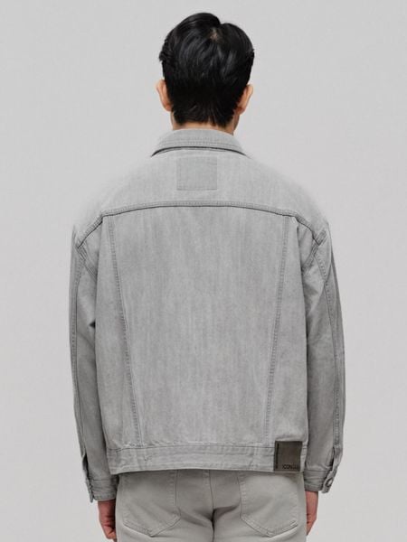 Áo Khoác Jeans Nam Siêu Nhẹ ICON105 Lightweight Form Loose Light Grey