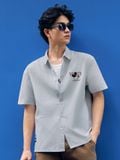 Áo Sơ Mi Nam Tay Ngắn Hoạ Tiết Disney Striped Groove Form Boxy