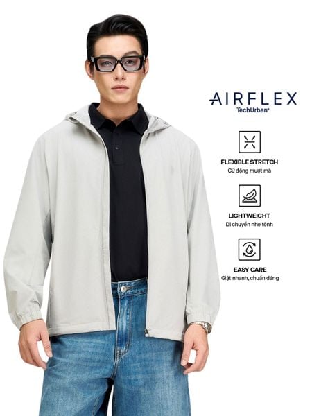 Áo Khoác Gió Active Nam AirFlex Siêu Gọn Nhẹ Form Regular