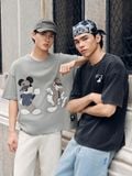 Áo Thun Nam Hoạ Tiết In Disney Grey Mouse Form Boxy
