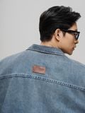 Áo Khoác Denim Nam Thêu Tag Da Form Loose