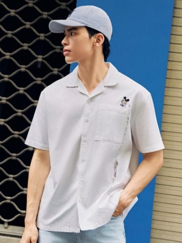 Áo Sơ Mi Nam Cuban Thêu Disney Threaded Journey Form Relaxed