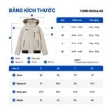 Áo Khoác Vải Gió Nam Faux Fur Trim Hooded Puffer Coat Form Regular