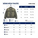 Áo Khoác Jean Nam Moss Sage Tint Wash Form Loose