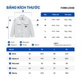 Áo Khoác Nam Denim Sọc Thêu Chữ Sundaze Rush Form Loose
