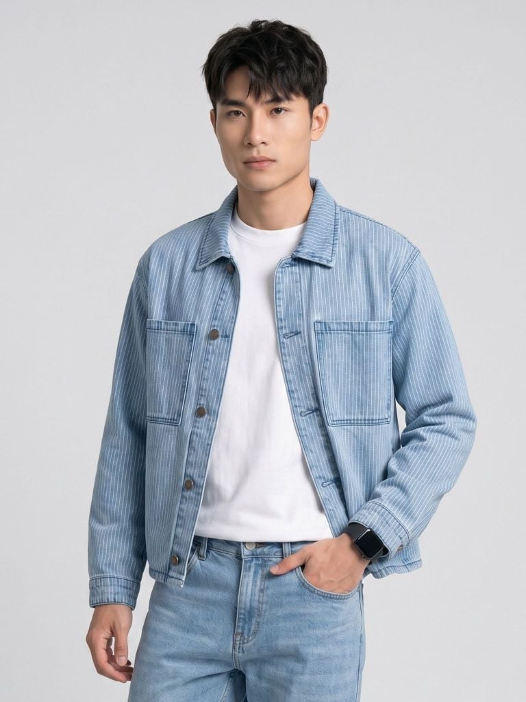 Áo Khoác Jeans Nam Skyfold Form Regular