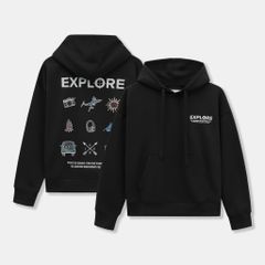 Áo Hoodie Nam Nỉ Explore Form Loose