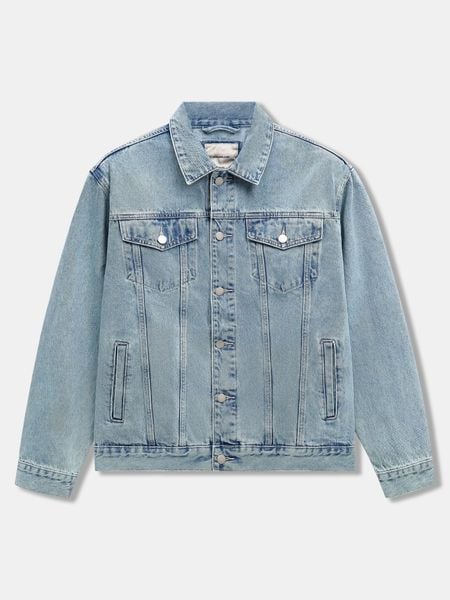 Áo Khoác Jean Nam Trucker Steel Mark Form Regular