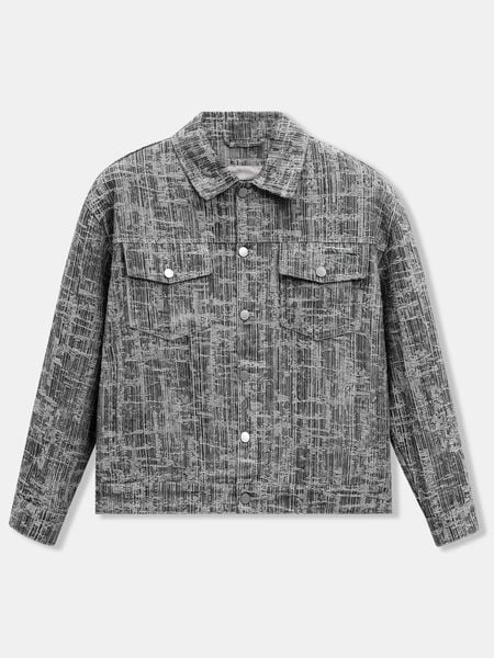 Áo Khoác Nam Jacquard Denim Form Loose