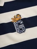 Áo Polo Nam Garfield College Cat Stripe Form Boxy