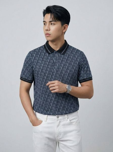 Áo Polo Nam Hoạ Tiết Inscript Form Regular