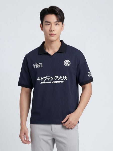 Áo Polo Nam Marvel Super Soldier Form Boxy