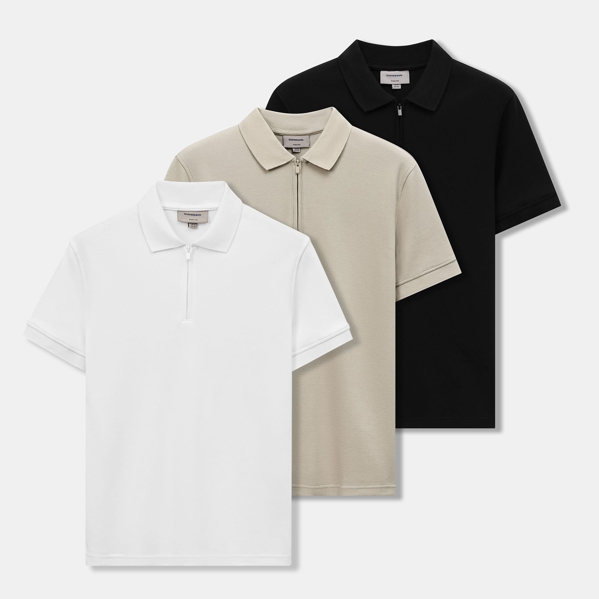Áo Polo Nam Quarter Zip Form Regular