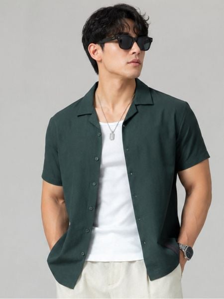 Áo Sơ Mi Linen Nam Tay Ngắn Cuban CigarCraft Form Relaxed 4 Màu